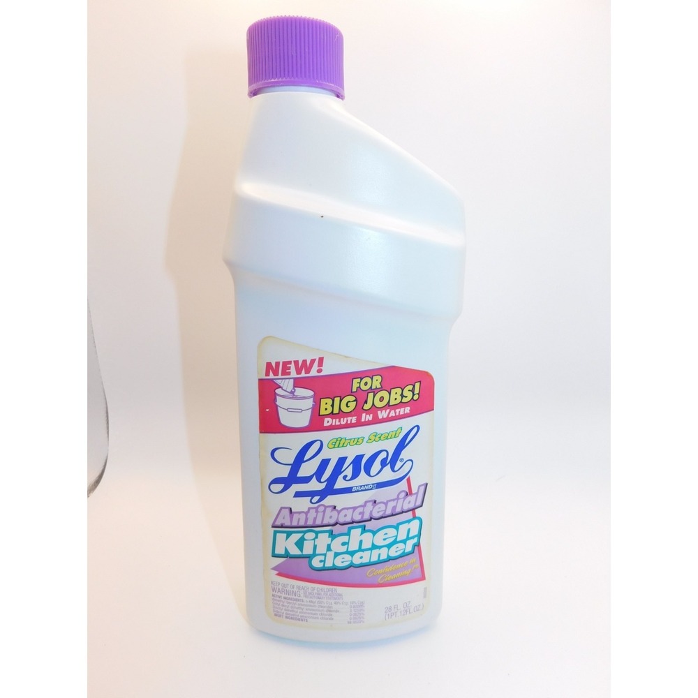 Vtg Lysol Antibacterial Kitchen Cleaner 28 oz Citrus Scent 1997 Discontinued